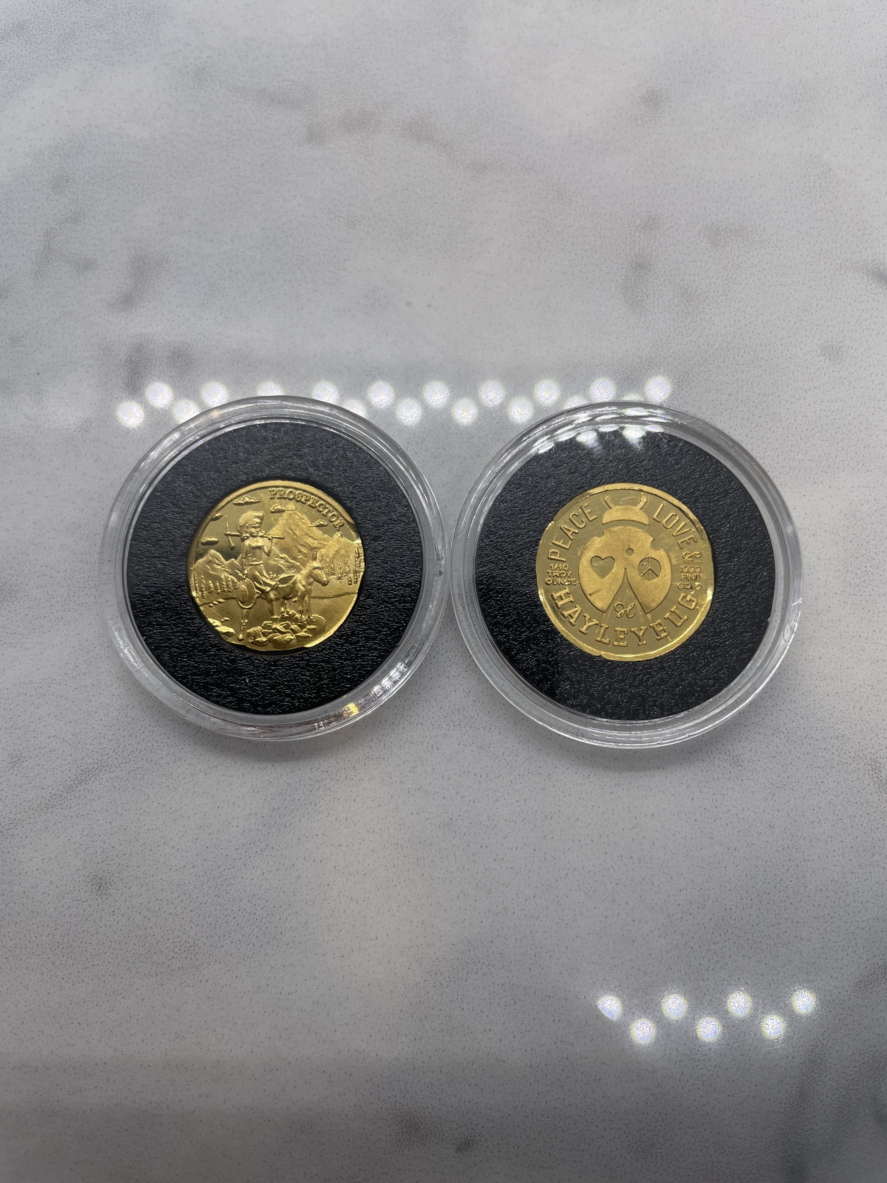 【レア★希少】ニュースキン 10K 10金 ミリョンドルサークル ゴールドバッジ 1/10th Ozt .999 Fine Gold Prospector Round – Hayleybug Mint