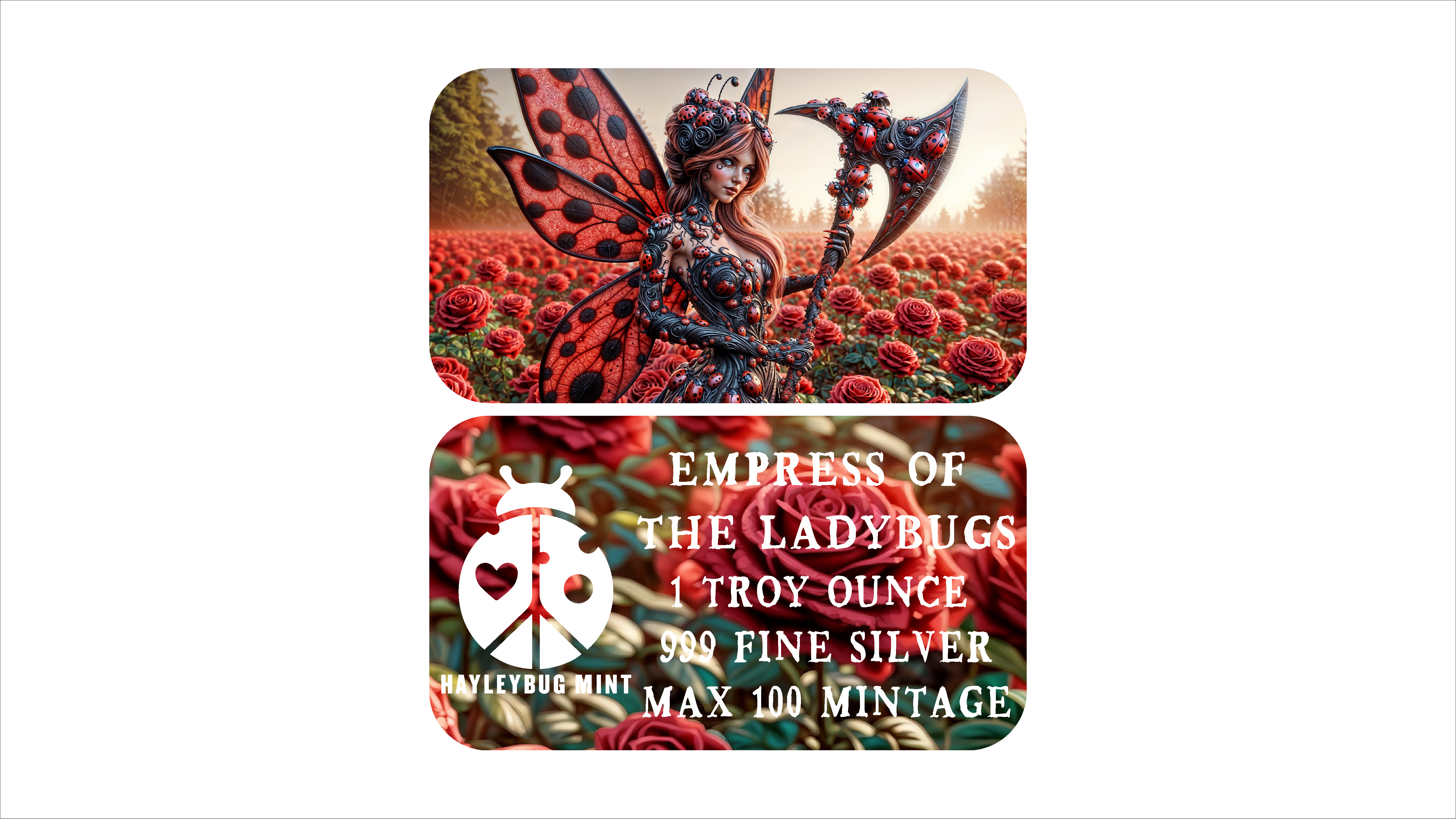 EMPRESS OF THE LADYBUGS 1 Troy Ounce 999 Fine Silver *Preorder